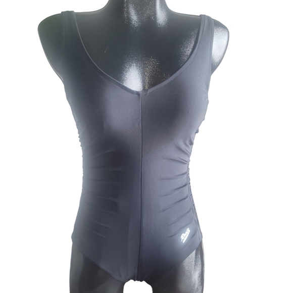 Roots Black One-Piece Swimsuit Sz.10 - Picture 1 of 8